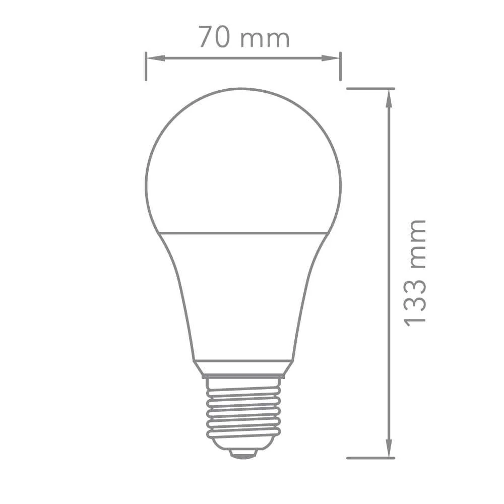 FOCO A19 LED 17 W LUZ BLANCA BRILLANTE BASE E27 NO ATENUABLE 17A19LED65MV270 TECNOLITE