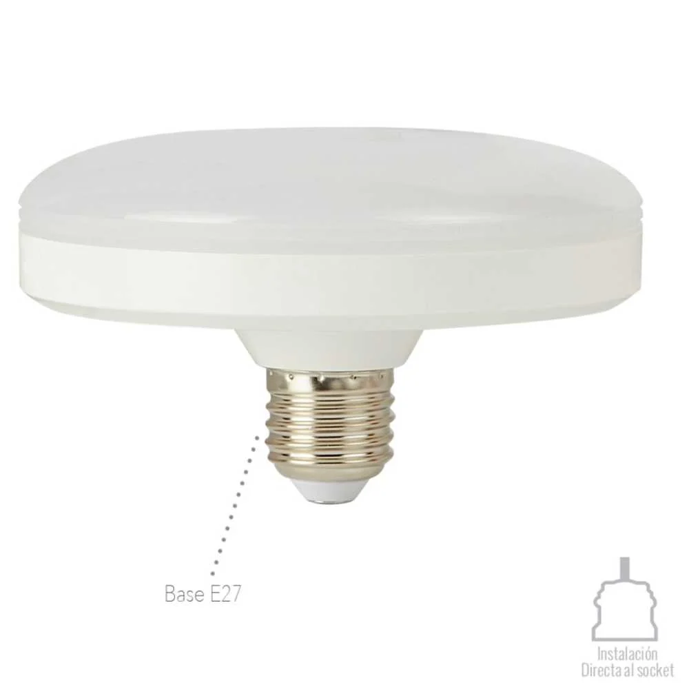 FOCO CIRCULAR LED 12 W LUZ DE DIA BASE E27 NO ATENUABLE TECNOLITE