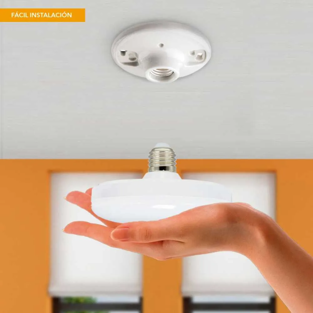 FOCO CIRCULAR LED 12 W LUZ DE DIA BASE E27 NO ATENUABLE TECNOLITE