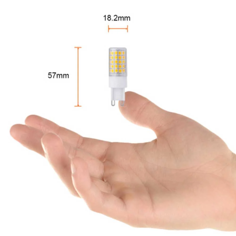 FOCO JCD 360 LED AMPOLLETA 6 W LUZ CALIDA BRILLANTE BASE G9 FLICKER FREE ATENUABLE *** OFRECER G95WDIMWWC *** TECNOLITE