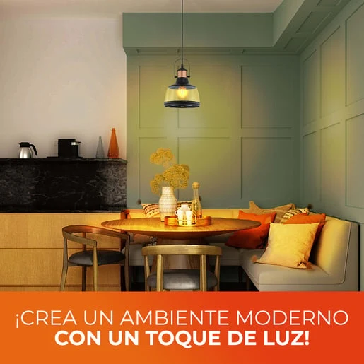 LAMPARA COLGANTE DE CRISTAL 1.31 M DE ALTURA POTENCIA MAX. 60 W 1 BASE E27 NO INCLUYE FOCO TECNOLITE