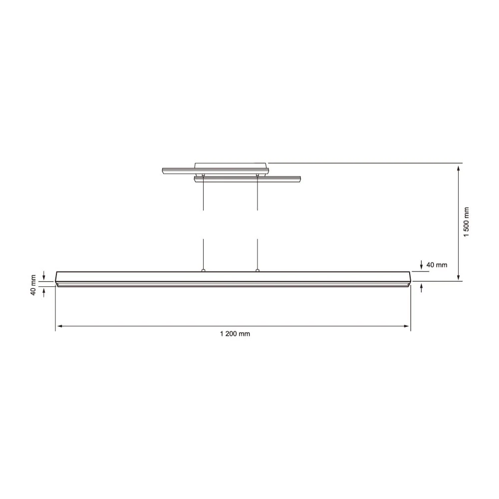 LAMPARA COLGANTE LED 1.50 M DE ALTURA 33 W LUZ CALIDA BRILLANTE DIRECTA-INDIRECTA LED INTEGRADO TECNOLITE