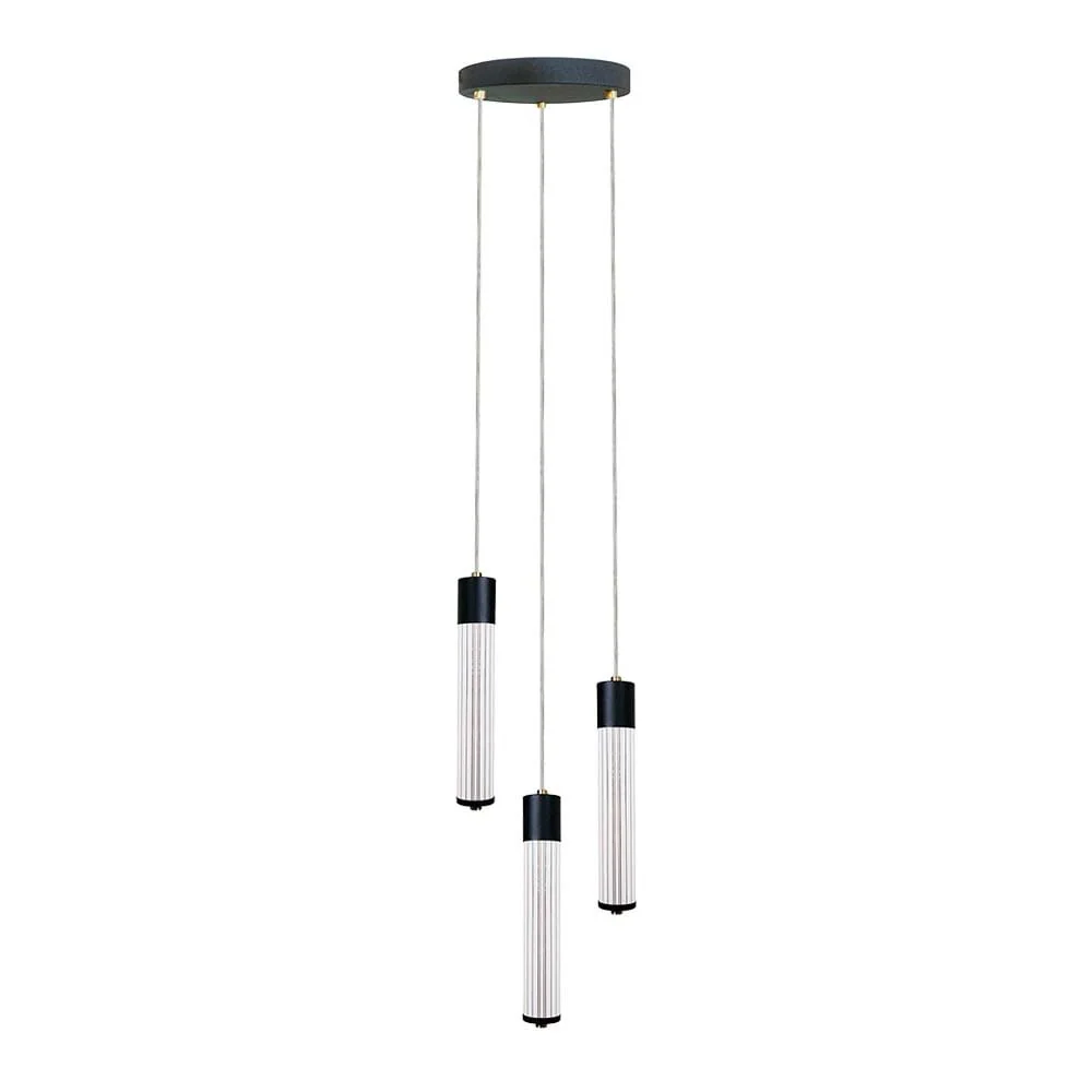 LAMPARA COLGANTE LED DE ACRILICO 1.50 M DE ALTURA 17 W LUZ CALIDA BRILLANTE 3 PANTALLAS NO ATENUABLE TECNOLITE