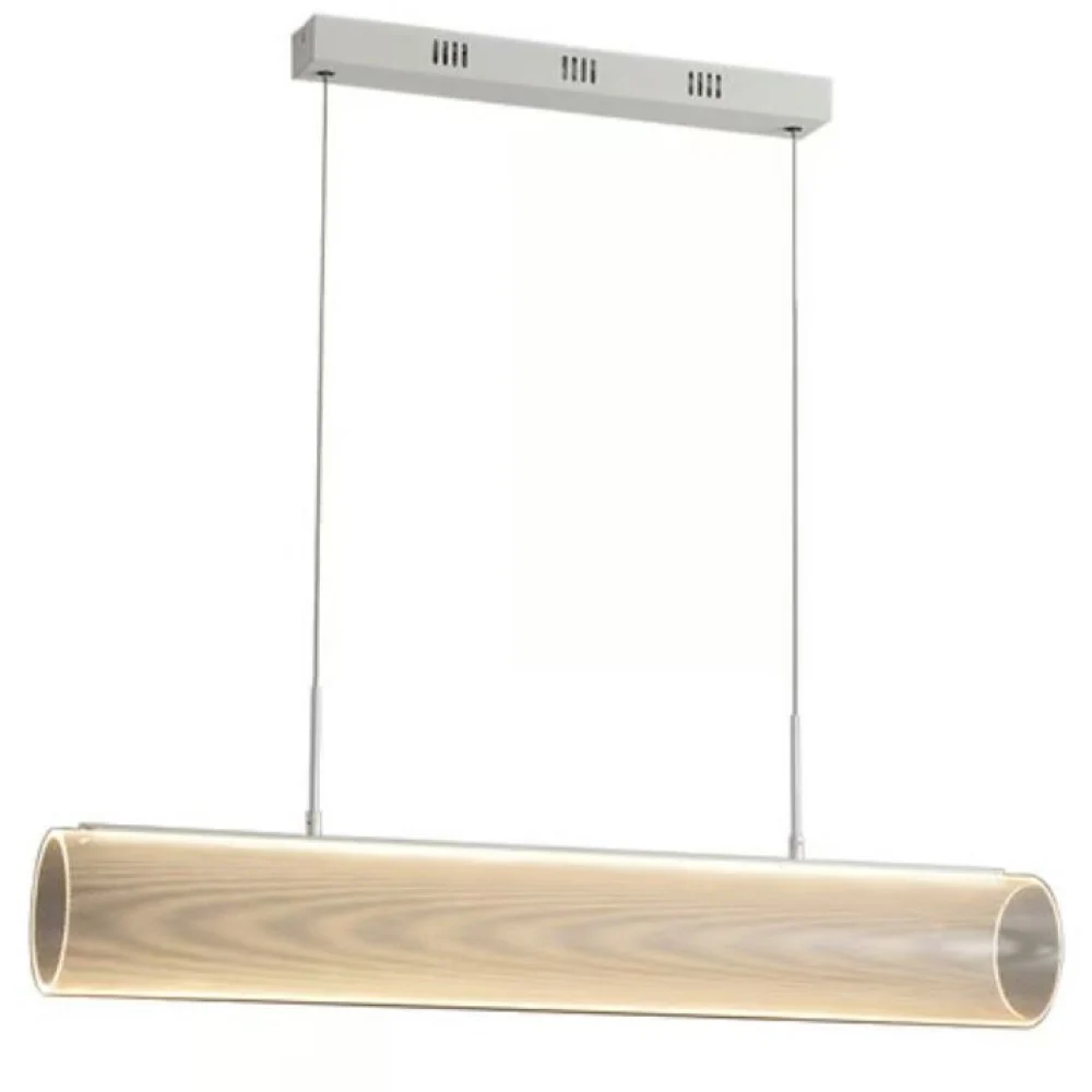 LAMPARA COLGANTE LED TUBO DE ACRILICO 1.20 M DE ALTURA 30 W LUZ CALIDA BRILLANTE PANTALLA TRANSPARENTE LED INTEGRADO TECNO...