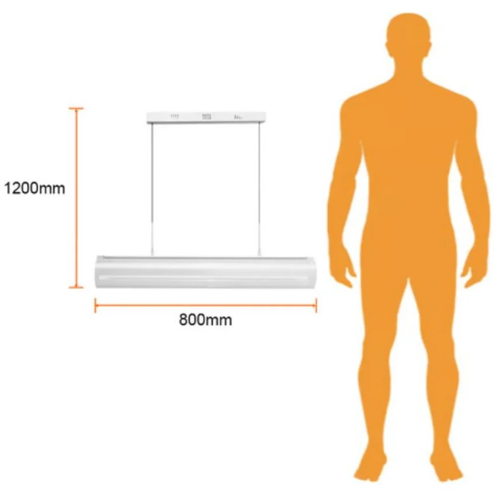 LAMPARA COLGANTE LED TUBO DE ACRILICO 1.20 M DE ALTURA 30 W LUZ CALIDA BRILLANTE PANTALLA TRANSPARENTE LED INTEGRADO TECNO...