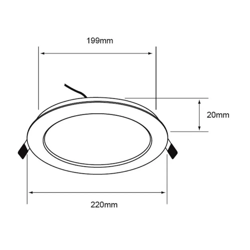 LAMPARA EMPOTRABLE DOWNLIGHT LED 18 W LUZ BLANCA NEUTRA NO ATENUABLE TECNOLITE