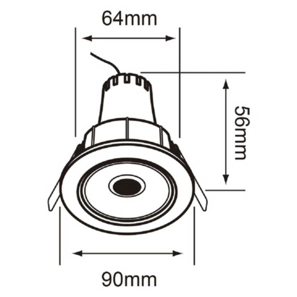 LAMPARA EMPOTRABLE DOWNLIGHT LED 5.5 W LUZ DE DIA NO ATENUABLE TECNOLITE