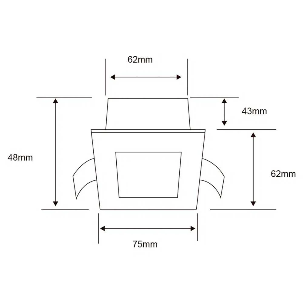 LAMPARA EMPOTRABLE DOWNLIGHT POTENCIA MAX. 50 W BASE GY6.35 FOCO JCD NO INCLUIDO 50YD134VS TECNOLITE