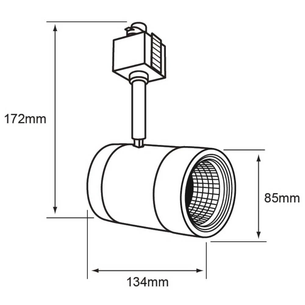 LAMPARA DE INTERIOR SPOT LED PARA RIEL 22 W LUZ CALIDA BRILLANTE 22YSNLED019MV30B TECNOLITE