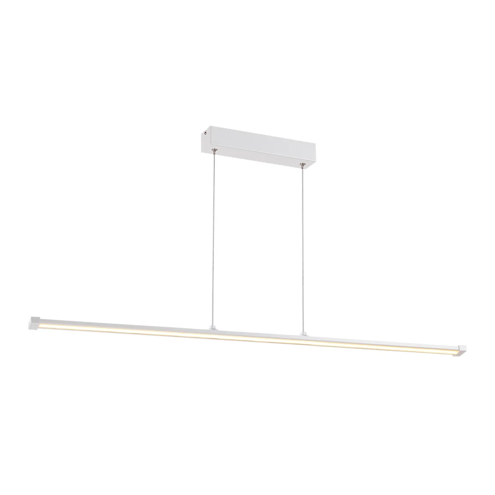 LAMPARA LINEAL COLGANTE LED DE METAL 1.21 M DE LONGITUD 48 W LUZ CALIDA BRILLANTE IRC 90 NO ATENUABLE TECNOLITE
