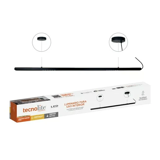 LAMPARA LINEAL LED 1.20 M 12.5 W LUZ CALIDA BRILLANTE ATENUABLE CON GESTOS LED INTEGRADO 12DCTLLED176MV30N TECNOLITE