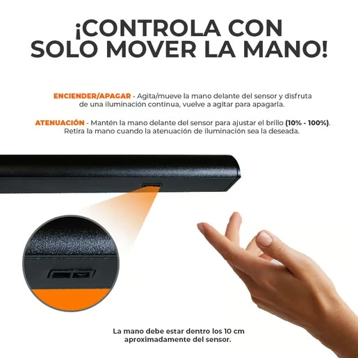 LAMPARA LINEAL LED 1.20 M 12.5 W LUZ CALIDA BRILLANTE ATENUABLE CON GESTOS LED INTEGRADO 12DCTLLED176MV30N TECNOLITE