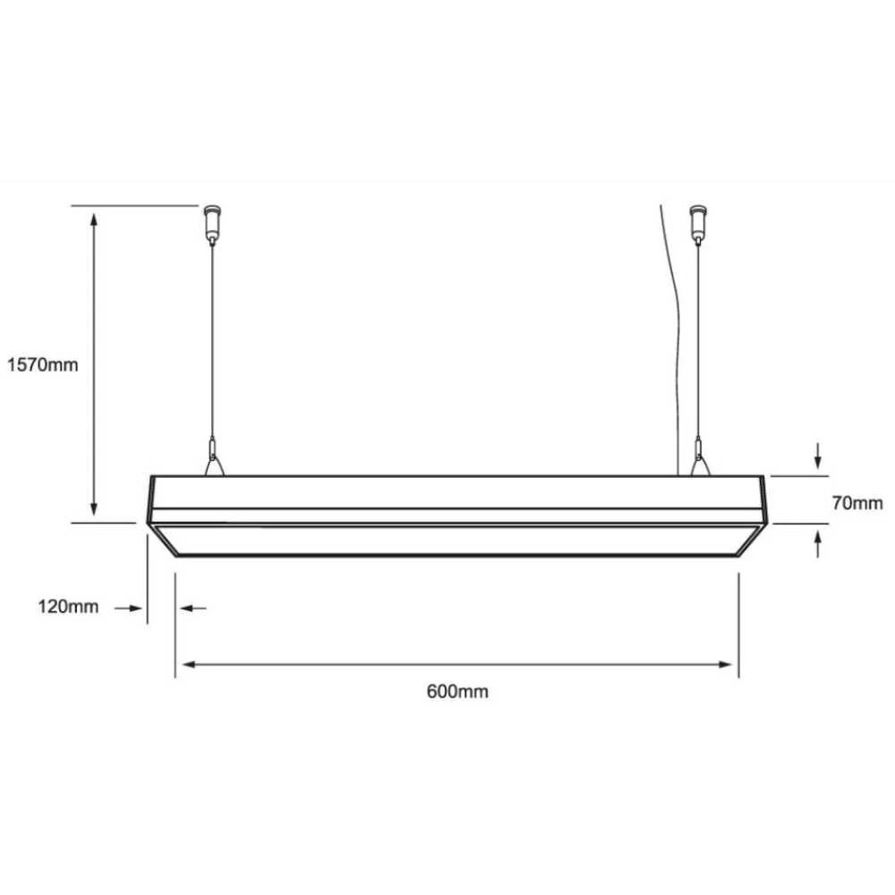 LAMPARA LINEAL LED INTERCONECTABLE 60 CM DE LONGITUD 24 W LUZ BLANCA AJUSTABLE 2 EN 1 NO ATENUABLE LED INTEGRADO TECNOLITE