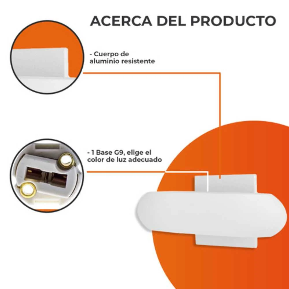LAMPARA DE PARED ARBOTANTE CRISTAL POTENCIA MAX. 40 W BASE G9 SOBREPONER NO INCLUYE FOCO TECNOLITE