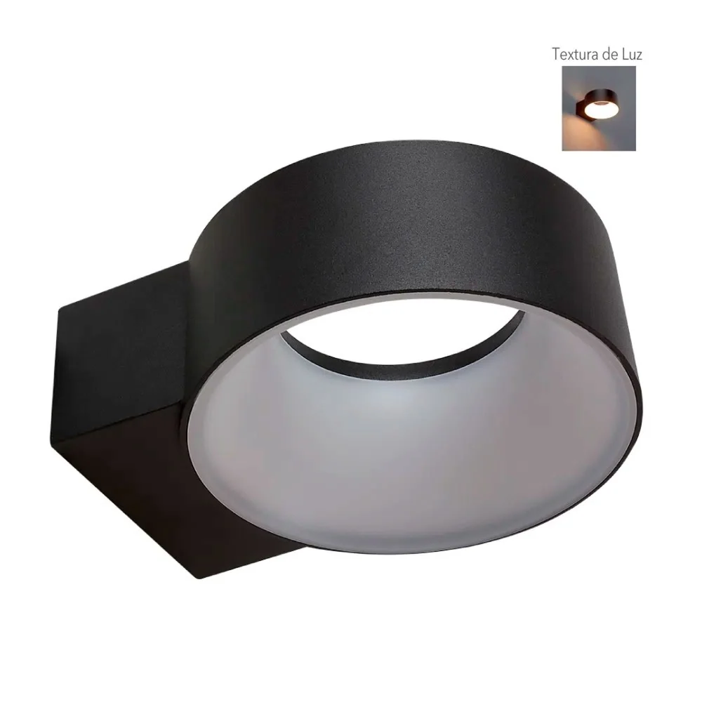 LAMPARA DE PARED ARBOTANTE LED EXTERIOR 8 W LUZ CALIDA BRILLANTE IP65 NO ATENUABLE LED INTEGRADO 8HLED1180MV30N TECNOLITE