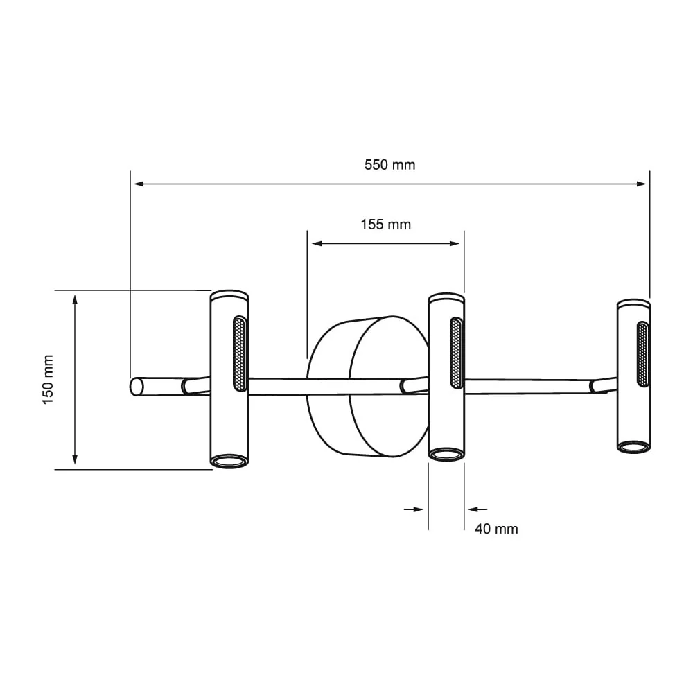 LAMPARA DE PARED ARBOTANTE LED 15 W LUZ CALIDA BRILLANTE DIRECTA E INDIRECTA DIRIGIBLE IRC 90 NO ATENUABLE 15LVCLED895MV30...