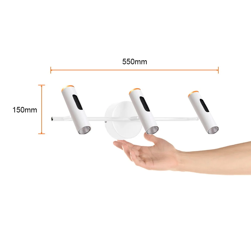 LAMPARA DE PARED ARBOTANTE LED 15 W LUZ CALIDA BRILLANTE DIRECTA E INDIRECTA DIRIGIBLE IRC 90 NO ATENUABLE 15LVCLED895MV30...