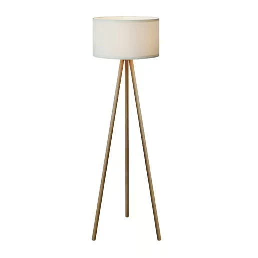 LAMPARA DE PIE TRIPODE DE MADERA POTENCIA MAX. 60 W BASE E27 NO INCLUYE FOCO TECNOLITE