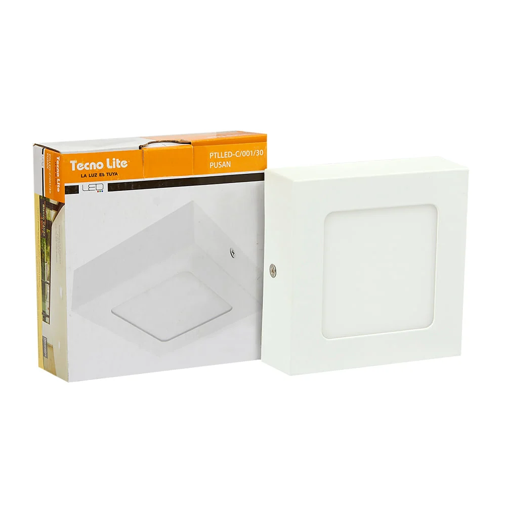 LAMPARA PLAFON LED TECHO 6 W LUZ CALIDA BRILLANTE INTERIORES NO ATENUABLE LED INTEGRADO 6PTLLEDC30MVB TECNOLITE