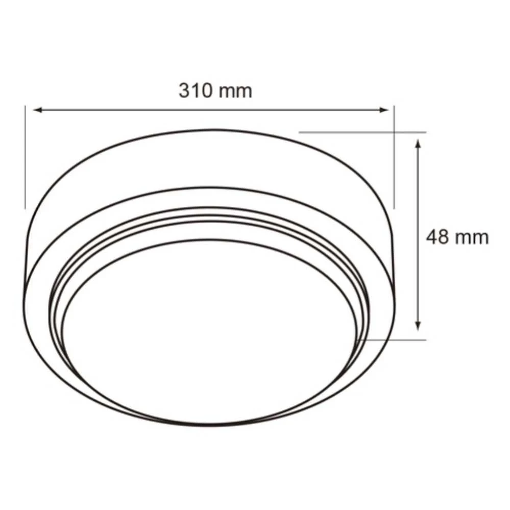 LAMPARA PLAFON LED TECHO 20 W LUZ CALIDA BRILLANTE INTERIORES NO ATENUABLE LED INTEGRADO PTLLED-1020/30 TECNOLITE