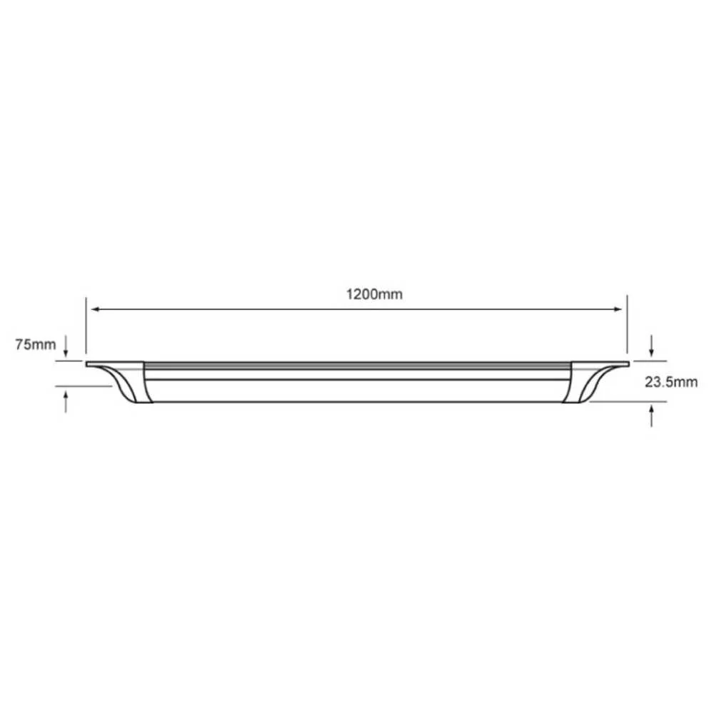 LAMPARA REGLETA LED 1.20 M SOBREPONER 36 W LUZ DE DIA NO ATENUABLE LED INTEGRADO 36FLCPLED65MVSB TECNOLITE