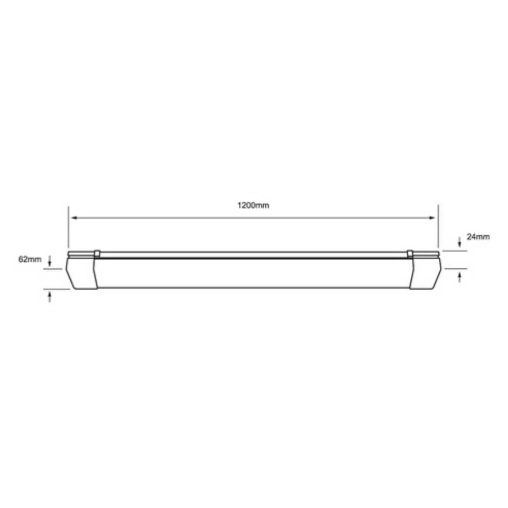 LAMPARA REGLETA LED 1.20 M SOBREPONER 36 W LUZ BLANCA NEUTRA NO ATENUABLE LED INTEGRADO 36FLCPLED120MV40B TECNOLITE