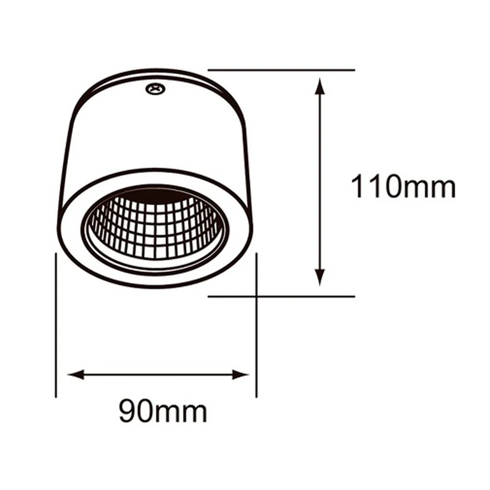 LAMPARA SPOT LED DE SOBREPONER DIRIGIBLE 10 W LUZ CALIDA BRILLANTE NO ATENUABLE LED INTEGRADO 10YSNLED009MV30B TECNOLITE