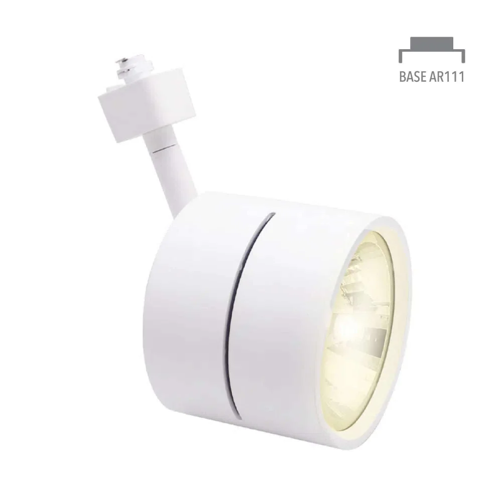LAMPARA SPOT DE RIEL DIRIGIBLE POTENCIA MAX. 60 W BASE G53 FOCO AR111 NO INCLUIDO 60YS390MVB TECNOLITE