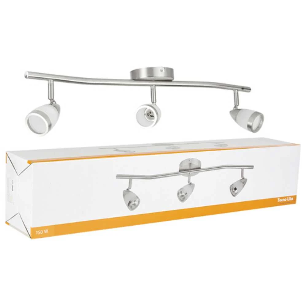LAMPARA SPOT DE SOBREPONER DIRIGIBLE POTENCIA MAX. 150 W 3 BASES GU10 NO INCLUYE FOCOS 180LVR203MVS TECNOLITE