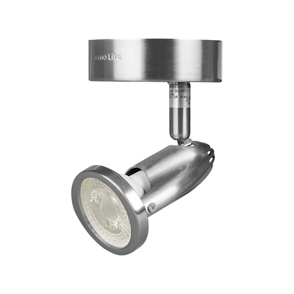 LAMPARA SPOT DE SOBREPONER DIRIGIBLE POTENCIA MAX. 50 W BASE GU10 NO INCLUYE FOCO TECNOLITE