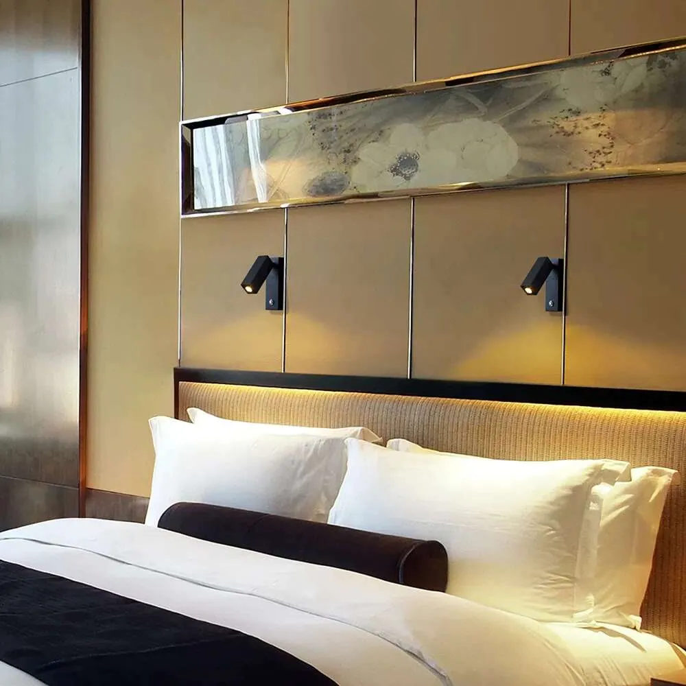 LUZ DE LECTURA LED PARED 3.4 W LUZ CALIDA BRILLANTE DIRIGIBLE TECNOLITE