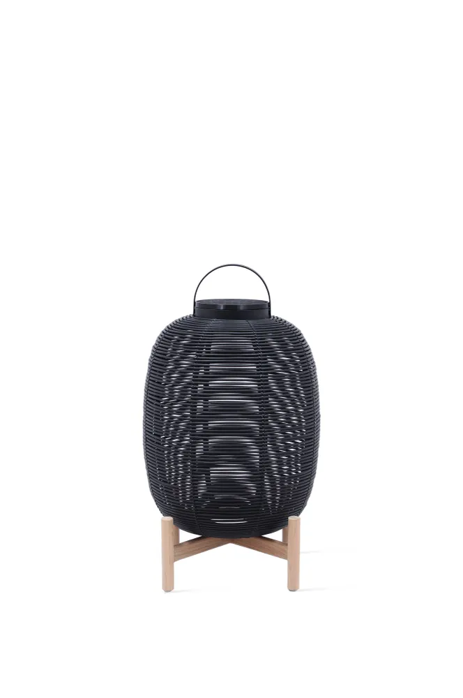 Tika lantern teak base