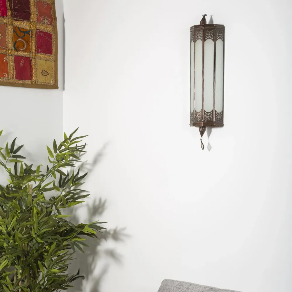 Tissa witte kristallen Arabische wandlamp 60cm