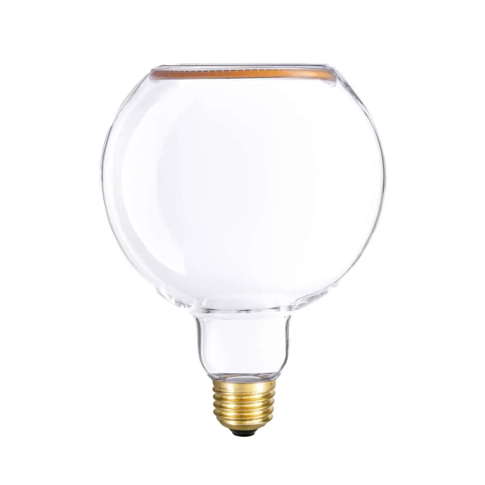 Transparante LED Lichtbron Ghost Line CRI 90 G125 4,5W 300Lm E27 2200K Dimbaar - G05