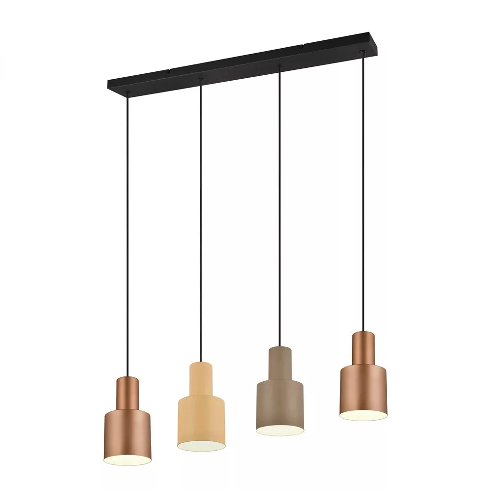 Trio Leuchten hanglamp Agudo - 4 lichts - 80 x 150 cm - zwart