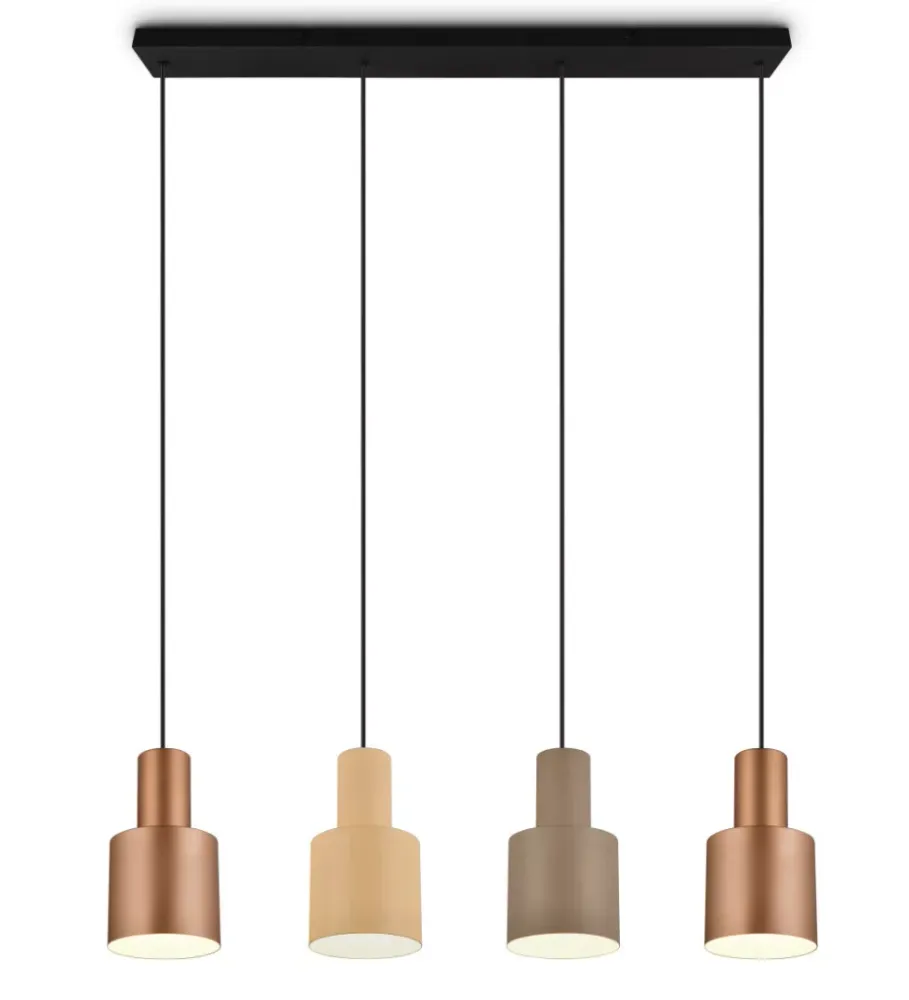Trio Leuchten hanglamp Agudo - 4 lichts - 80 x 150 cm - zwart