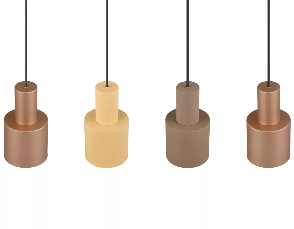 Trio Leuchten hanglamp Agudo - 4 lichts - 80 x 150 cm - zwart