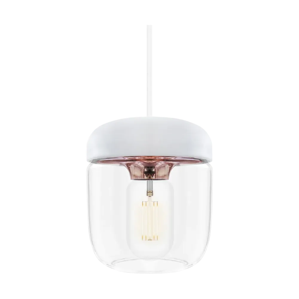 Umage Acorn hanglamp wit met copper - met koordset wit - Ø 14 cm
