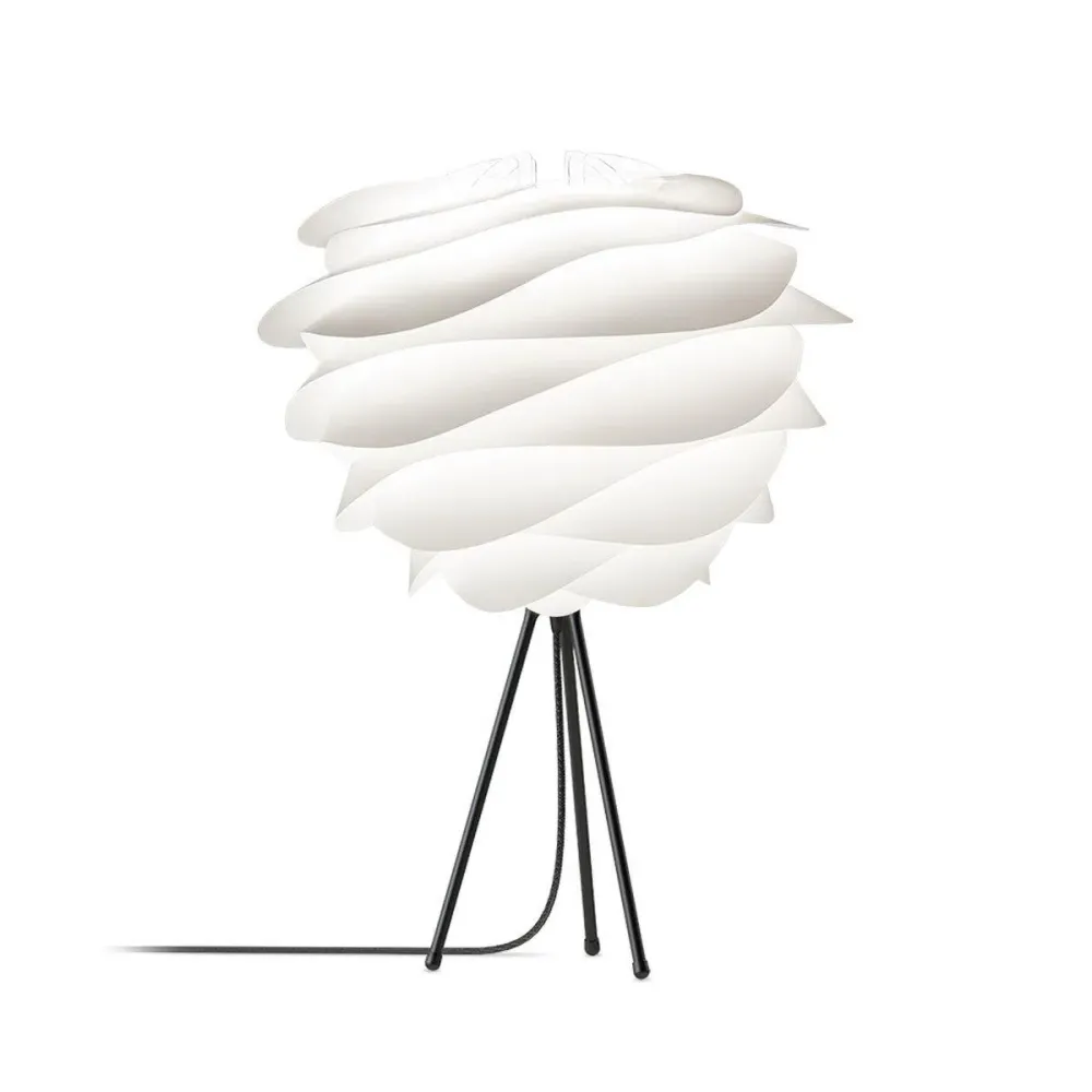 Umage Carmina Medium tafellamp white - met tafel tripod zwart - Ø 48 cm