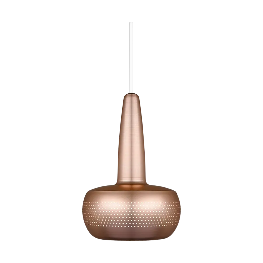 Umage Clava hanglamp brushed copper - met koordset wit - Ø 21,5 cm