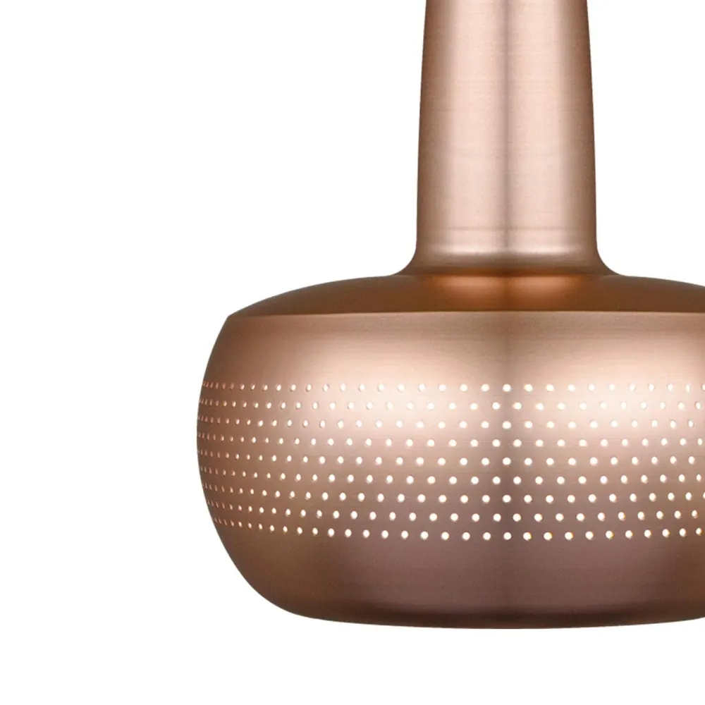 Umage Clava hanglamp brushed copper - met koordset wit - Ø 21,5 cm