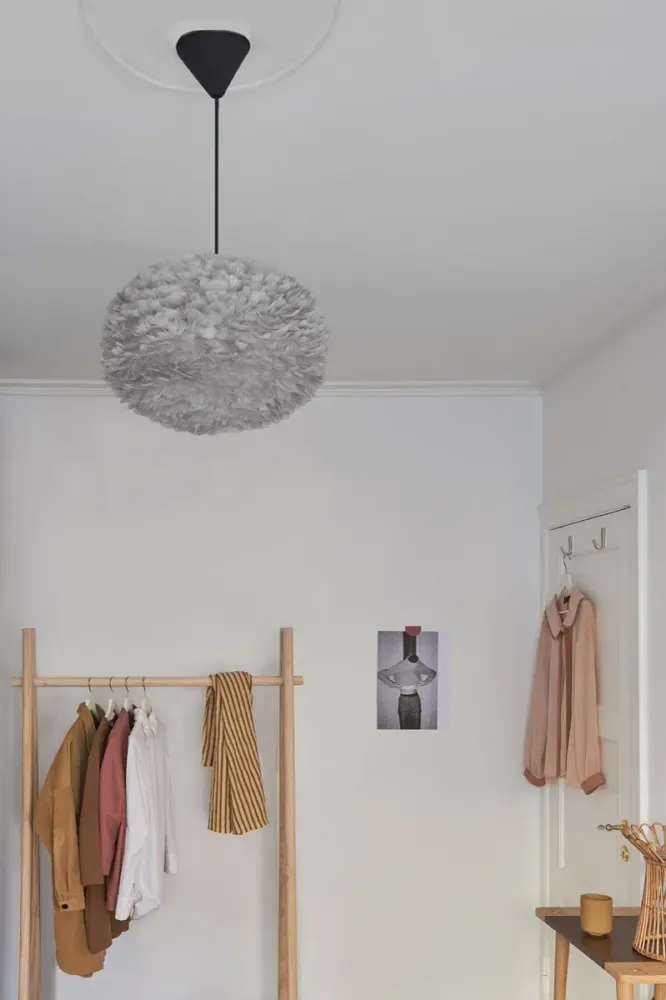 Umage Eos Large hanglamp light grey - met koordset zwart - Ø 65 cm