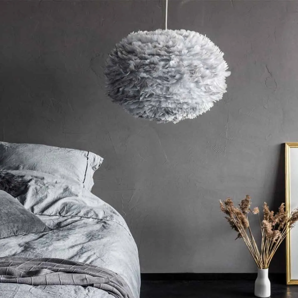 Umage Eos Large hanglamp light grey - met koordset wit - Ø 65 cm