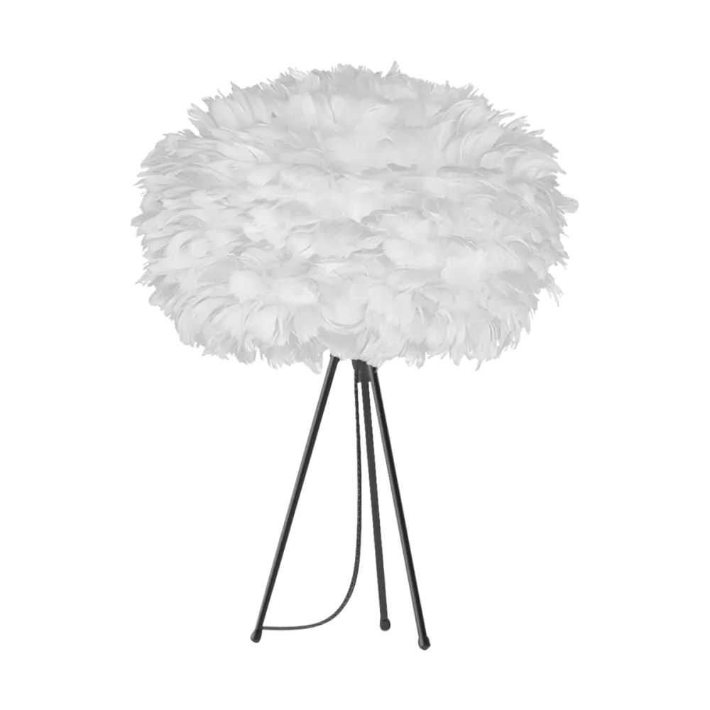 Umage Eos Medium tafellamp white - met tripod zwart - Ø 45 cm