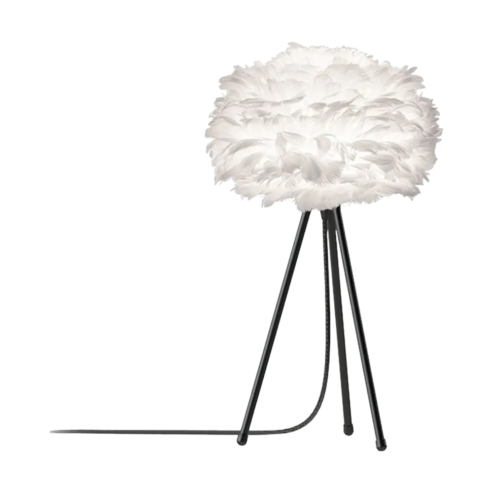 Umage Eos Micro tafellamp white - met tripod zwart - Ø 22 cm