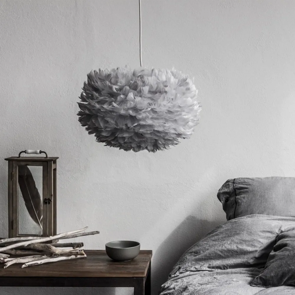 Umage Eos Mini hanglamp light grey - met koordset wit - Ø 35 cm