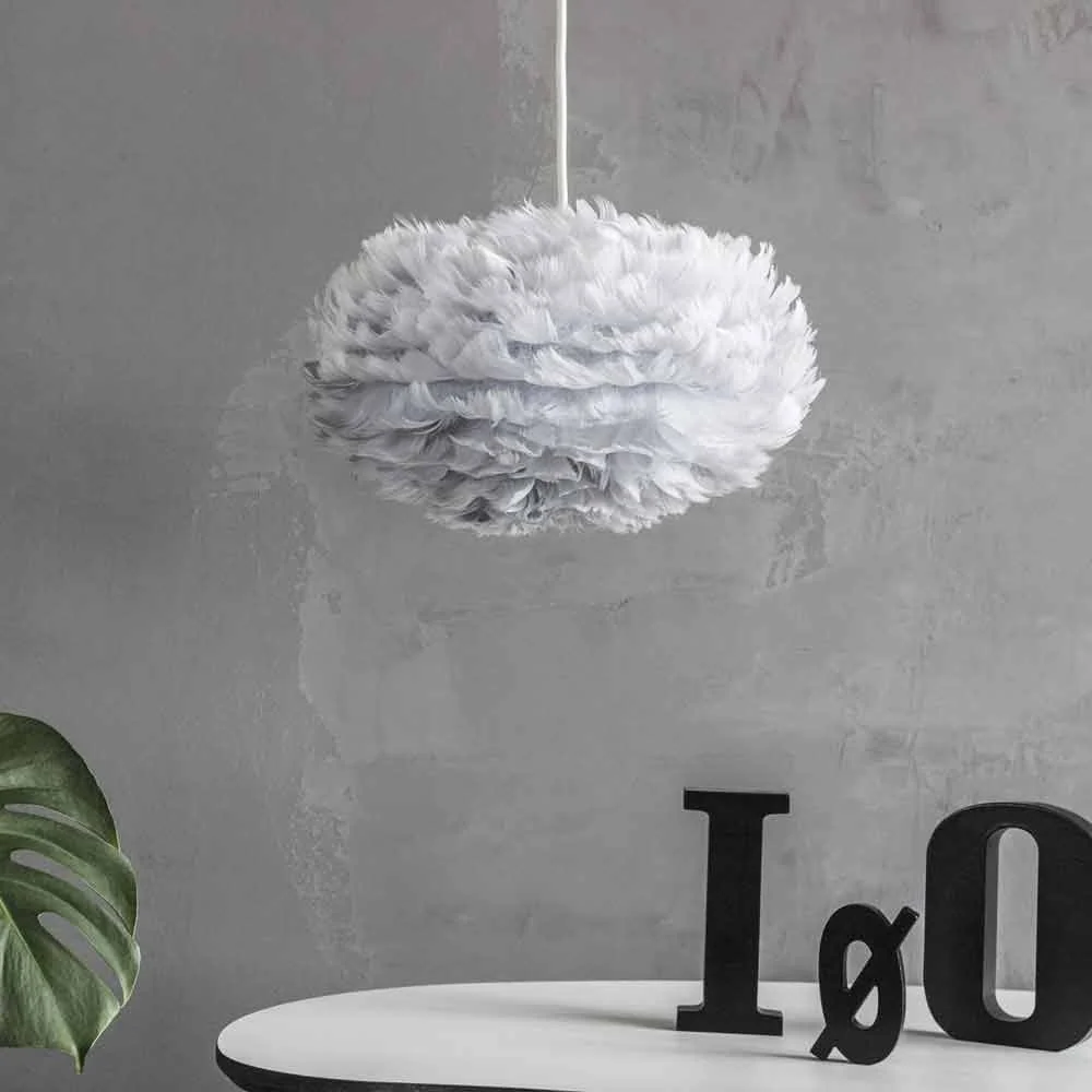 Umage Eos Mini hanglamp light grey - met koordset wit - Ø 35 cm