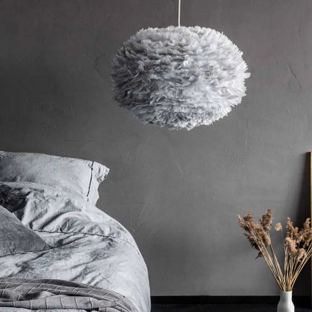 Umage Eos X-large hanglamp light grey - met koordset wit - Ø 75 cm