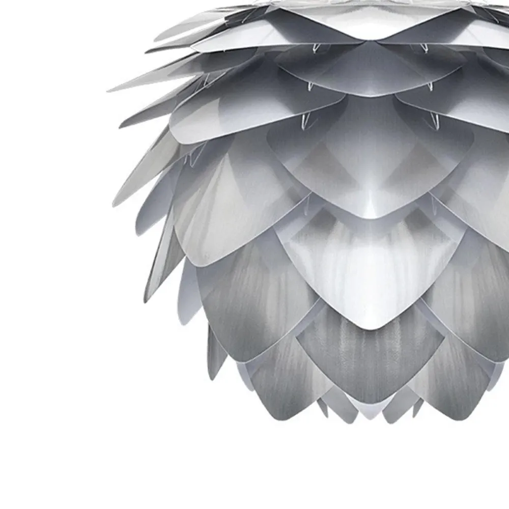 Umage Silvia Medium hanglamp brushed steel - met koordset zwart - Ø 50 cm