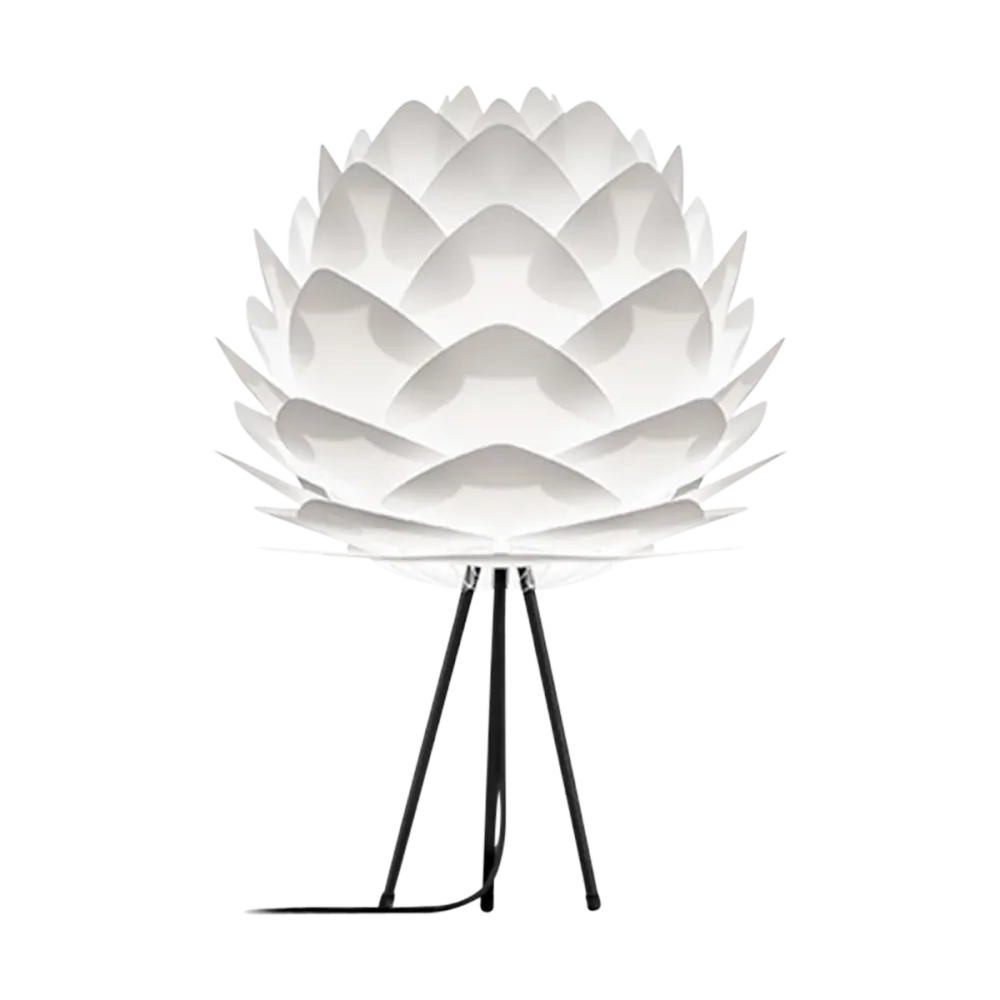 Umage Silvia Medium tafellamp white - met tripod zwart - Ø 50 cm